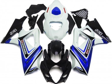 2007-2008 Gloss Blue with White and black OEM Style Suzuki GSXR 1000 Fairings for Sale