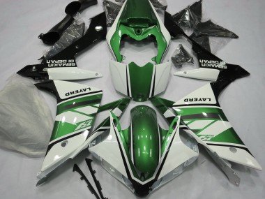 2007-2008 Gloss White and Green Yamaha R1 Fairings for Sale