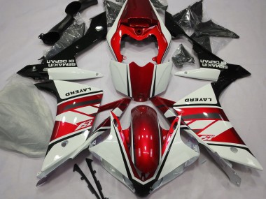 2007-2008 Gloss White and Red Yamaha R1 Fairings for Sale