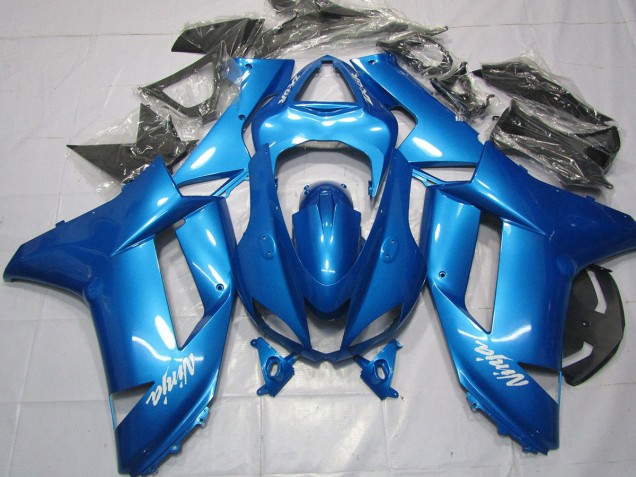 2007-2008 Light Blue Kawasaki ZX6R Fairings for Sale