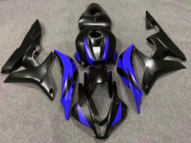 2007-2008 Matte Black & Blue Design Honda CBR600RR Fairings for Sale