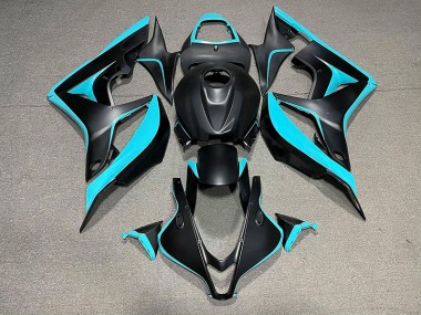 2007-2008 Matte Black & Cyan Honda CBR600RR Fairings for Sale