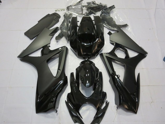 2007-2008 Matte Black Gloss Black Suzuki GSXR 1000 Fairings for Sale