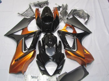 2007-2008 Orange and Black Suzuki GSXR 1000 Fairings for Sale