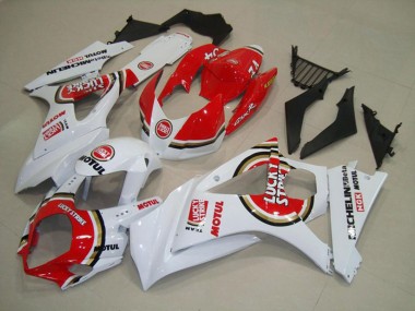 2007-2008 Red Lucky Strike Suzuki GSXR 1000 Fairings for Sale