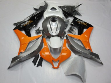 2007-2008 Silver White and Orange Honda CBR600RR Fairings for Sale