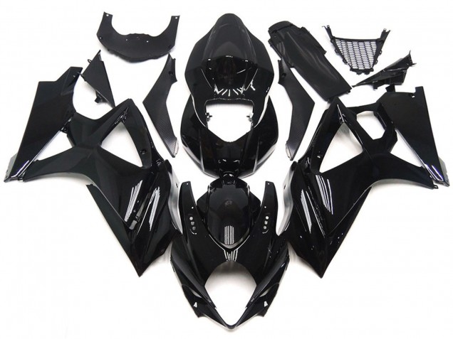 2007-2008 Slick Gloss Black Style Suzuki GSXR 1000 Fairings for Sale