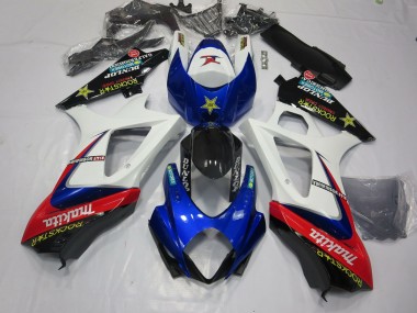 2007-2008 White Rockstar Suzuki GSXR 1000 Fairings for Sale