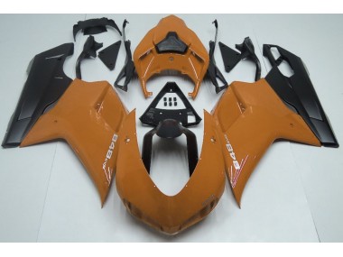 2007-2012 Gloss Orange & Black Ducati 848 1098 1198 Fairings for Sale