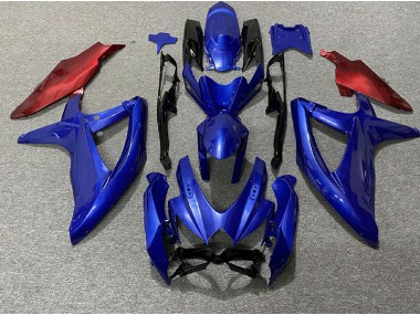 2008-2010 Dark Blue and Red Suzuki GSXR 600-750 Fairings for Sale