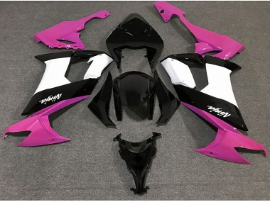 2008-2010 Gloss Pink Black and White Kawasaki ZX10R Fairings for Sale