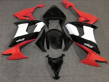 2008-2010 Gloss Red Black and White Kawasaki ZX10R Fairings for Sale