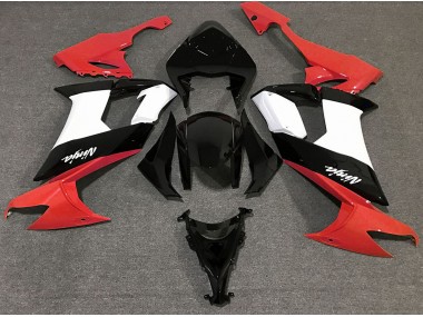 2008-2010 Gloss Red Black and White Kawasaki ZX10R Fairings for Sale