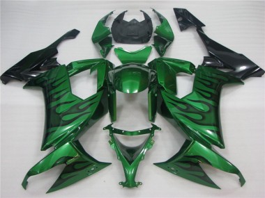 2008-2010 Green Flame Kawasaki ZX10R Fairings for Sale