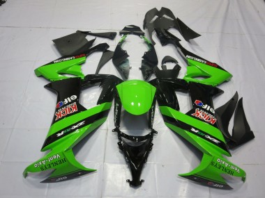 2008-2010 Green and Black Kawasaki ZX10R Fairings for Sale