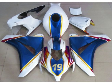 2008-2011 Gloss Blue and White Honda CBR1000RR Fairings for Sale