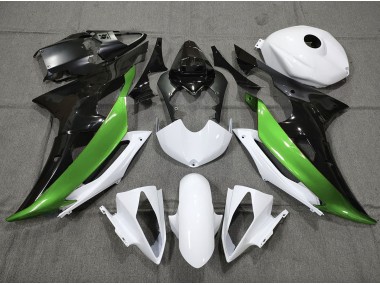 2008-2016 Custom Green Black and White Yamaha R6 Fairings for Sale