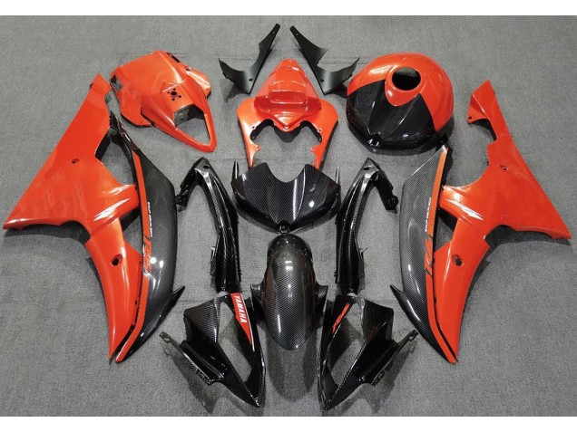 2008-2016 Gloss Orange and Carbon Yamaha R6 Fairings for Sale