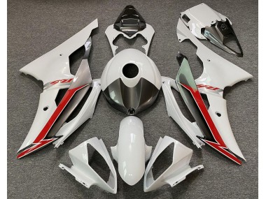 2008-2016 Gloss White Silver and Red Yamaha R6 Fairings for Sale