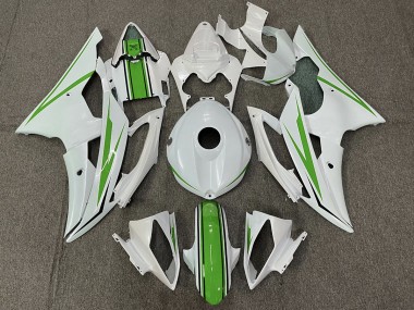 2008-2016 Gloss White and Green Yamaha R6 Fairings for Sale