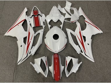 2008-2016 Gloss White and Red Yamaha R6 Fairings for Sale