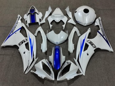 2008-2016 Pearl White and Blue Yamaha R6 Fairings for Sale