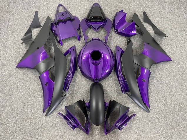 2008-2016 Purple and Matte Black Yamaha R6 Fairings for Sale