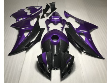 2008-2016 Purple w Carbon Style Yamaha R6 Fairings for Sale