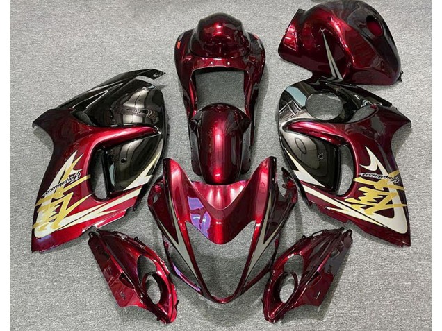 2008-2019 Deep Red & Gold Suzuki GSXR 1300 Fairings for Sale