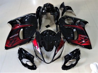 2008-2019 Gloss Black & Candy Red Suzuki GSXR 1300 Fairings for Sale