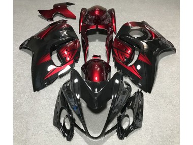 2008-2019 Gloss Black and Deep Red Suzuki GSXR 1300 Fairings for Sale