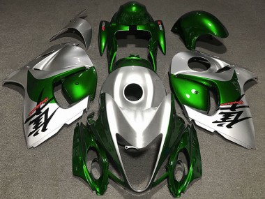 2008-2019 Gloss Green and Silver Suzuki GSXR 1300 Fairings for Sale