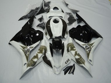 2009-2012 Black gold and white Honda CBR600RR Fairings for Sale