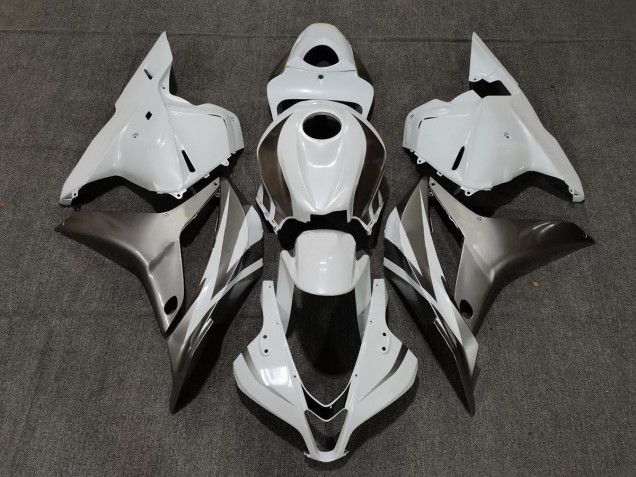 2009-2012 Gloss White and Silver Honda CBR600RR Fairings for Sale