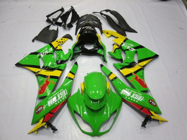 2009-2012 Green Yellow Kawasaki ZX6R Fairings for Sale