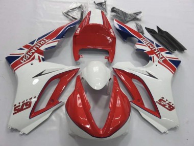 2009-2012 Red and White Triumph Daytona 675 Fairings for Sale