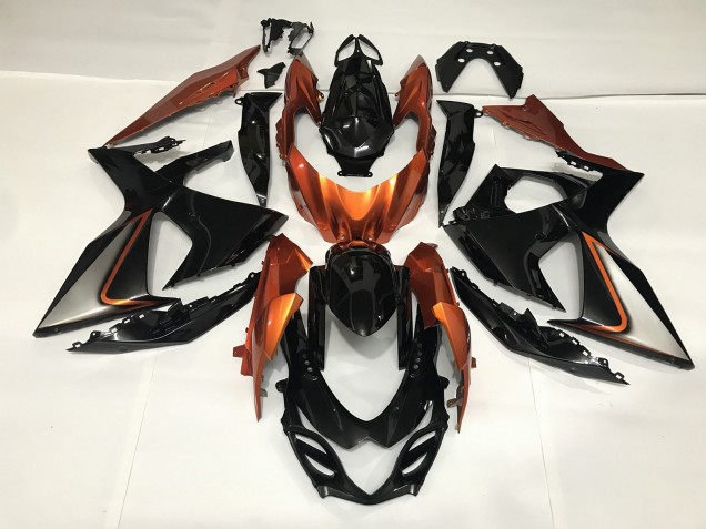 2009-2016 Gloss Black and Shiny Orange Suzuki GSXR 1000 Fairings for Sale