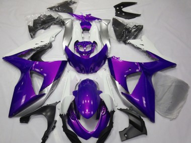 2009-2016 Gloss Purple & White Suzuki GSXR 1000 Fairings for Sale