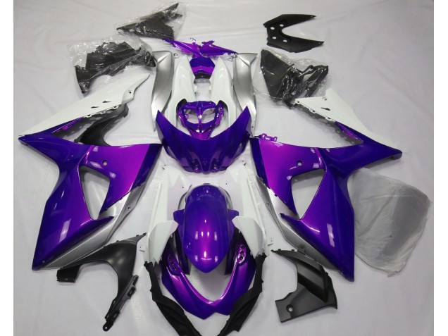 2009-2016 Gloss Purple & White Suzuki GSXR 1000 Fairings for Sale