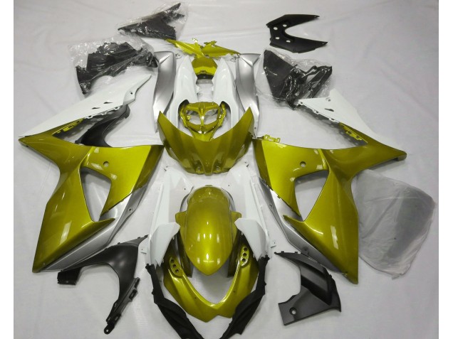 2009-2016 Gloss Yellow & White Suzuki GSXR 1000 Fairings for Sale