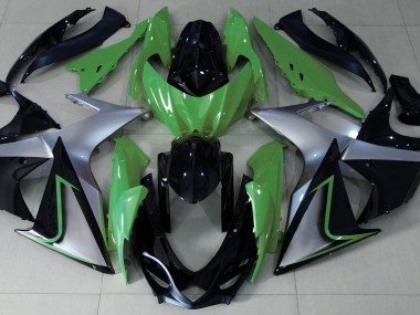 2009-2016 Green Silver and Black Suzuki GSXR 1000 Fairings for Sale