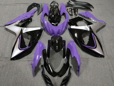 2009-2016 Purple Silver and Black Suzuki GSXR 1000 Fairings for Sale