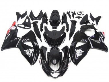 2009-2016 Solid Gloss Black Red style Suzuki GSXR 1000 Fairings for Sale