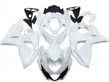 2009-2016 Solid Gloss white with Silver Suzuki GSXR 1000 Fairings for Sale