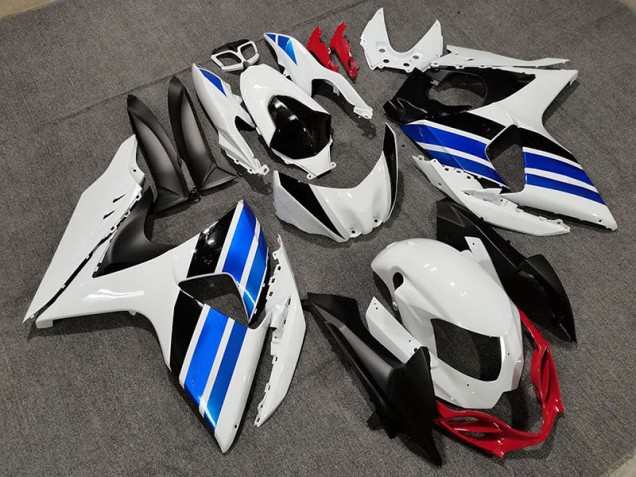 2009-2016 White Blue and Red Style Suzuki GSXR 1000 Fairings for Sale