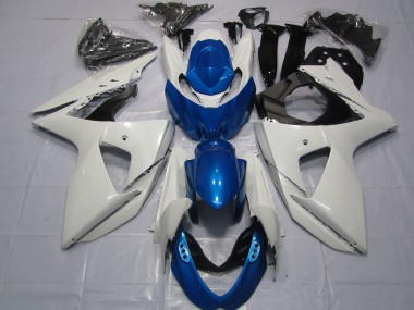 2009-2016 White and Blue Suzuki GSXR 1000 Fairings for Sale