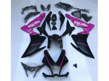 2010-2015 Matte Black & Pink Aprilia RSV4 1000 Fairings for Sale