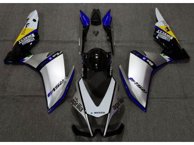 2010-2015 Silver Pirelli & Blue Aprilia RSV4 1000 Fairings for Sale