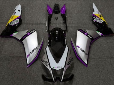 2010-2015 Silver Pirelli & Purple Aprilia RSV4 1000 Fairings for Sale