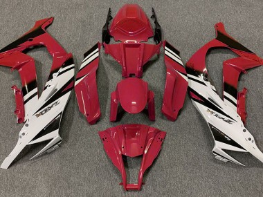 2011-2015 Gloss Red & White Kawasaki ZX10R Fairings for Sale